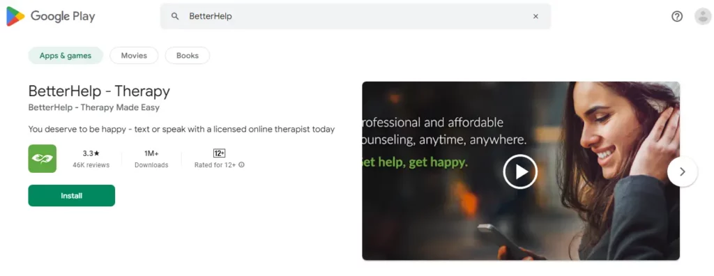 BetterHelp_Online Therapy App